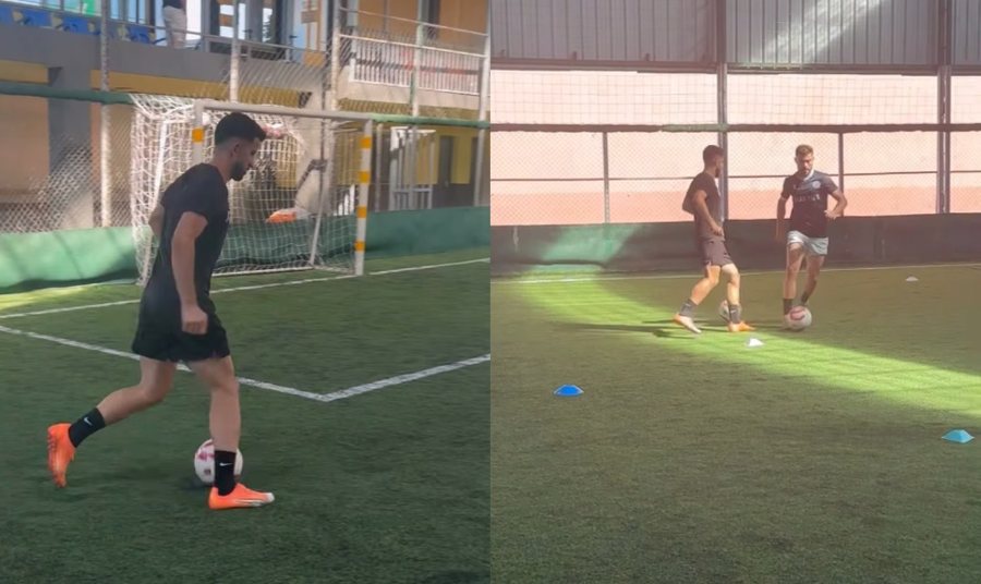 VIDEO/ Mesfushori i Tiranës nuk ndal stërvitjen, i bashkohet PAPRITUR