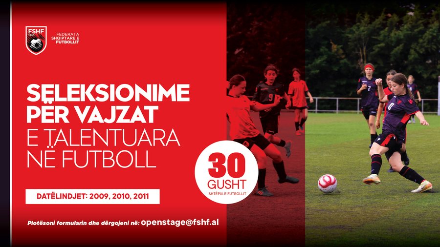Vijojnë aplikimet për seleksionimet e futbollisteve vajza të