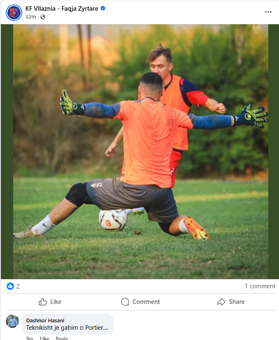 FOTOLAJM/ Vllaznia reklamon stërvitjen e portierit, trajneri i njohur e