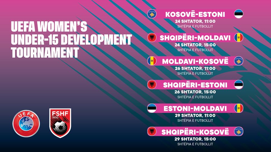 AXHENDA/ FSHF organizon në shtator turneun UEFA Development U-15 për