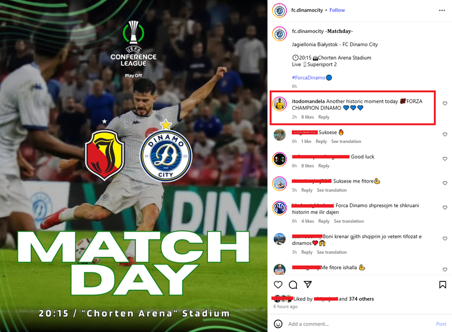 Motivim për Dinamon në Conference League, sulmuesi që u shit