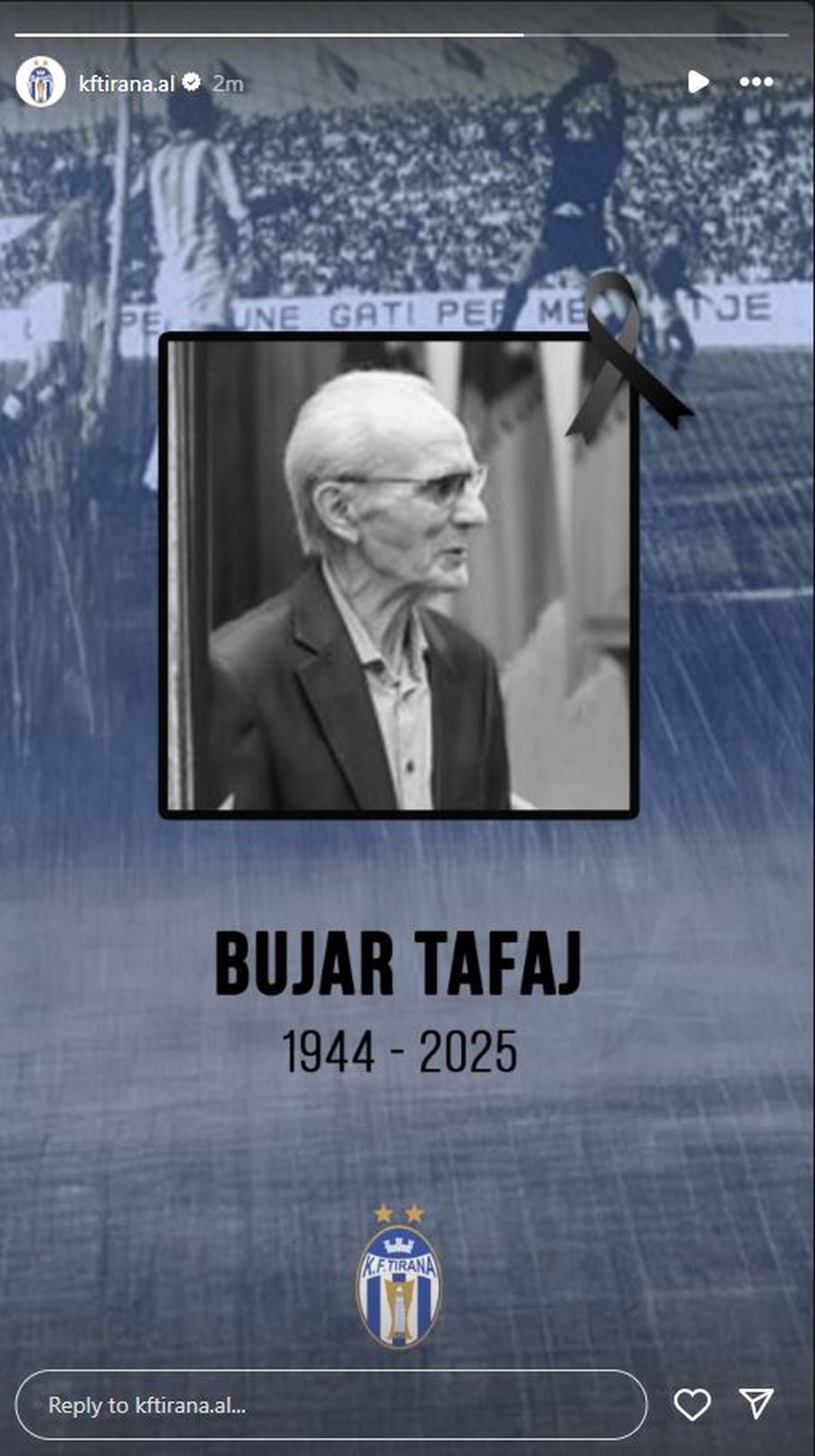 E TRISHTË/ Klubi i Tiranës në Zi, ndahet nga jeta ish-legjenda e