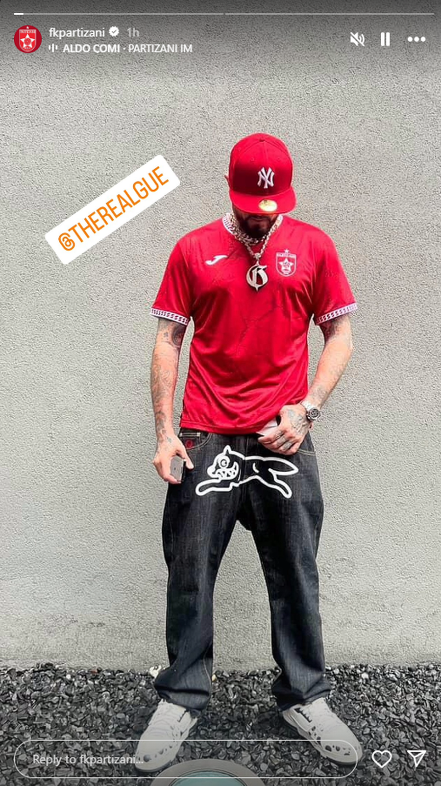 Partizani “brand” ndërkombëtar, reperi i njohur italian