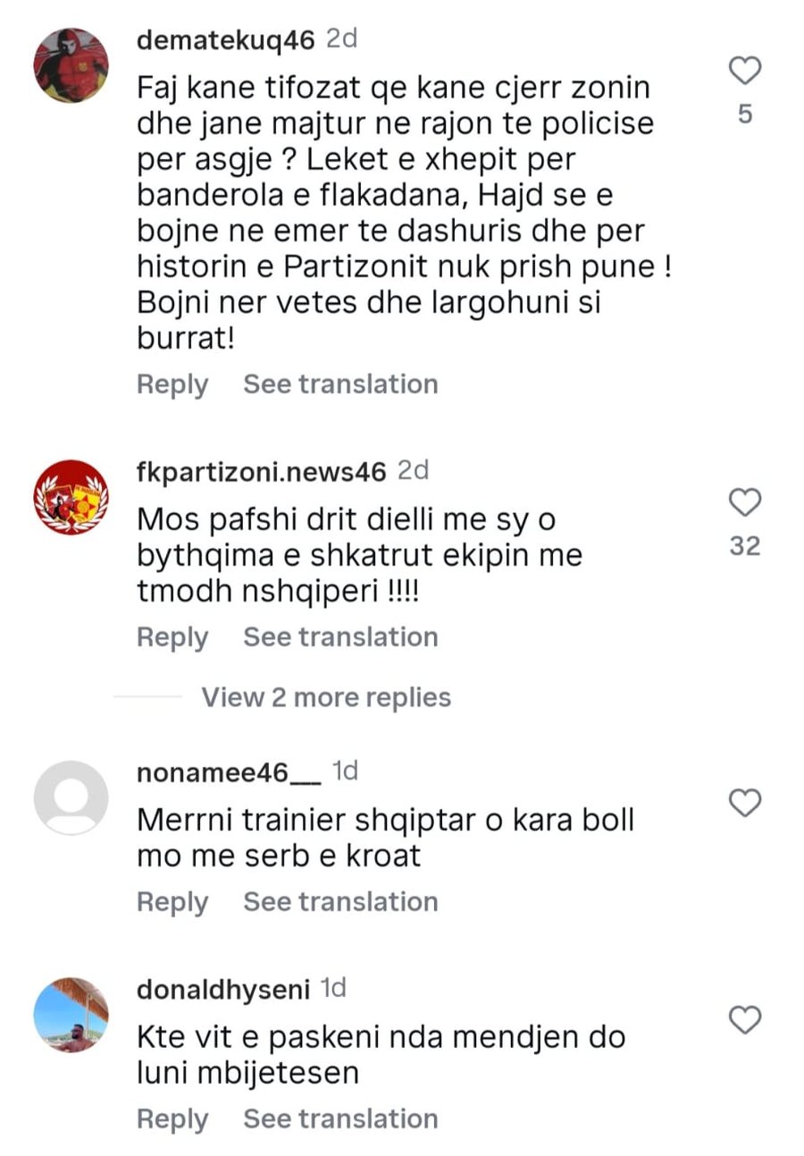 Nisin përçarjet te Partizani, tifozët “betohen”