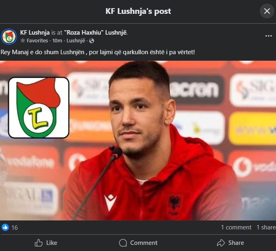 Rey Manaj do të blejë klubin e Lushnjes? Reagimi ZYRTAR zbulon