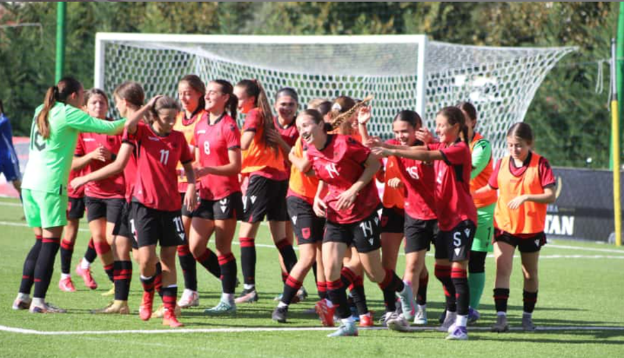 Debutim me fitore bindëse, Kombëtarja U-15 për vajza luan