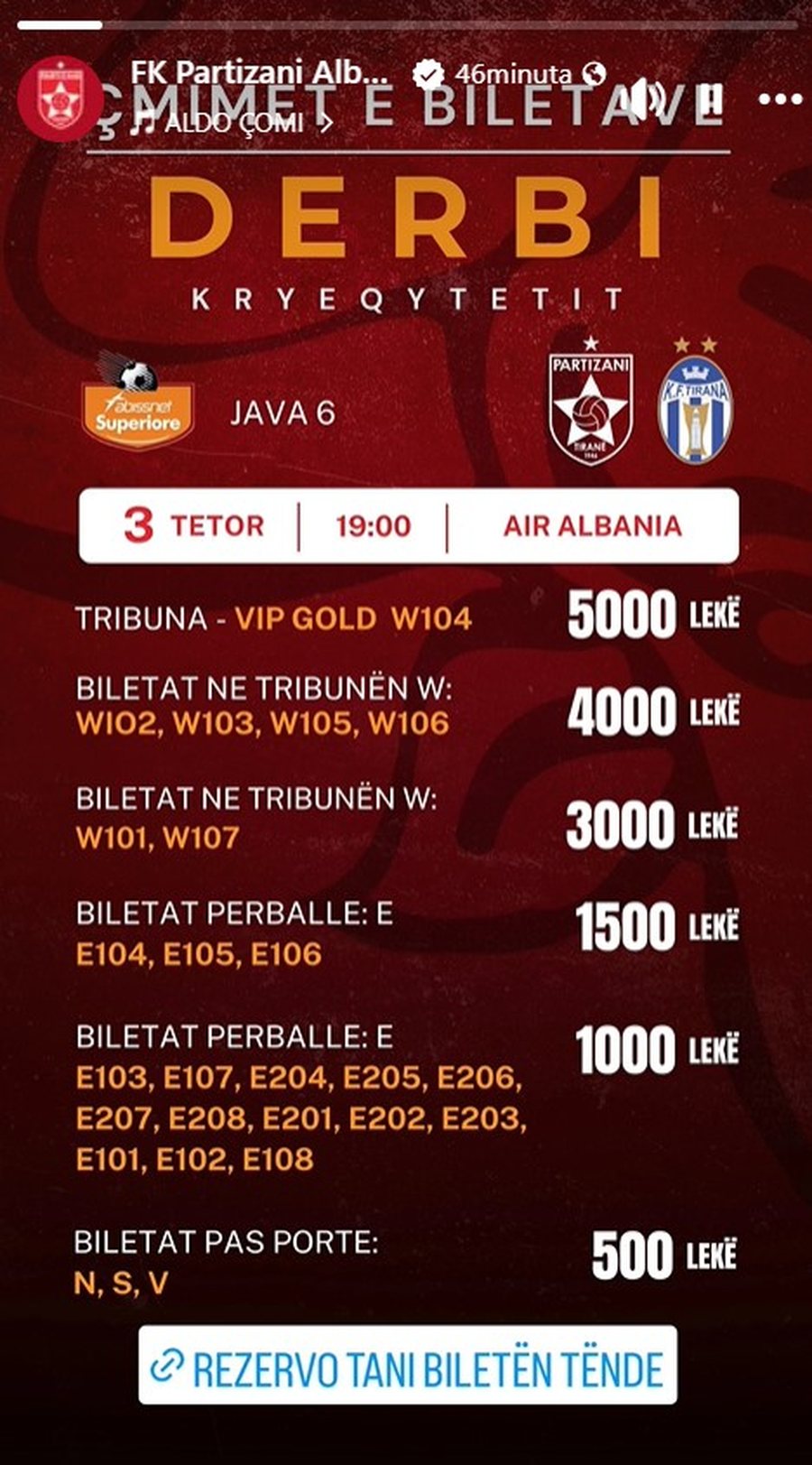 Rikthehen emocionet e derbit të kryeqytetit, Partizani jep lajmin e madh