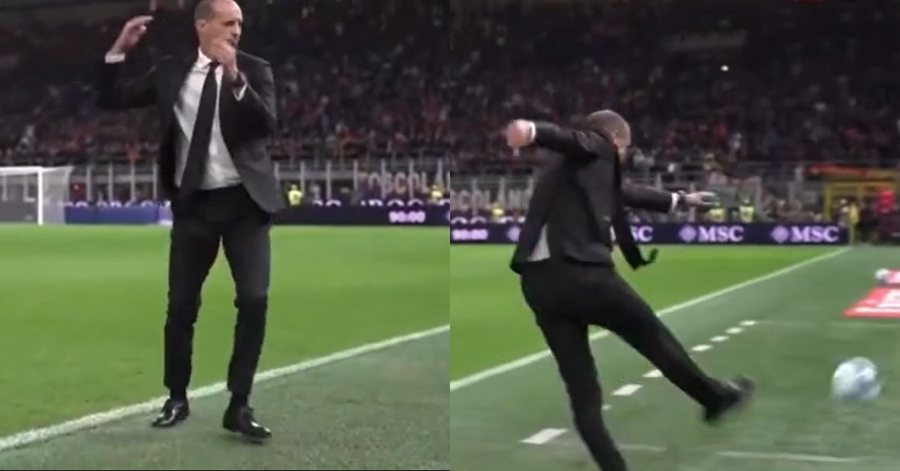 VIDEO/ Po bën xhiron e rrjetit, Allegri nuk përmbahet dhe