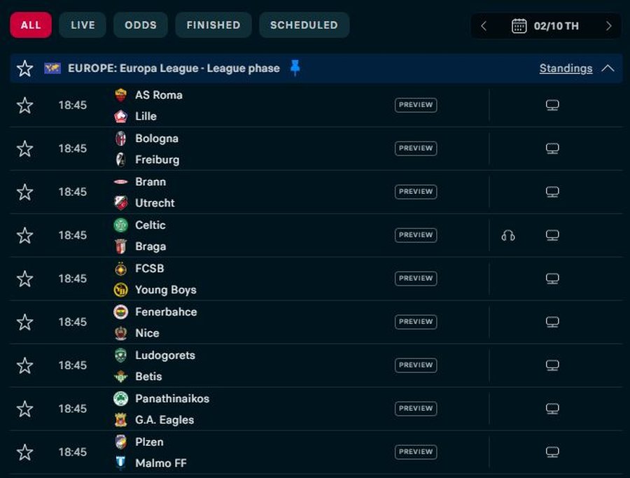 36 ekipe zbresin në fushë, Europa League luan ndeshjet e raundit