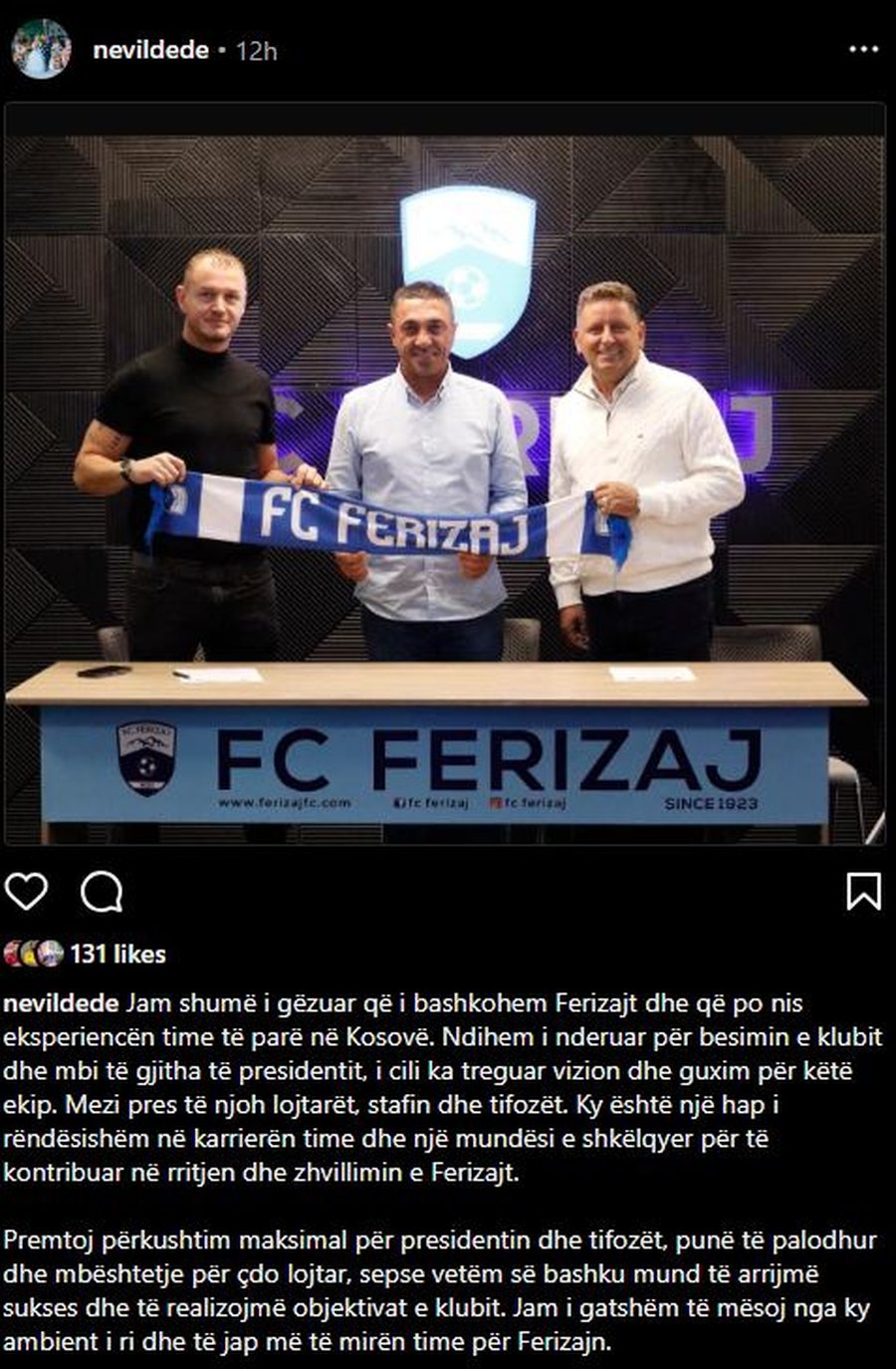 Mori në dorë “frenat” e Ferizajt, Nevil Dede bën