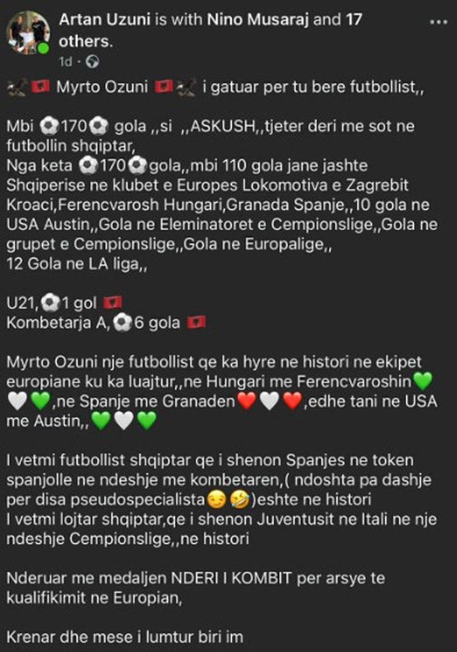 “Pseudospecialista!” Mllef para ndeshjes me Serbinë, babai i