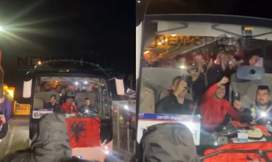 VIDEO/ Pritje MADHËSHTORE nga tifozët, momenti kur Kombëtarja