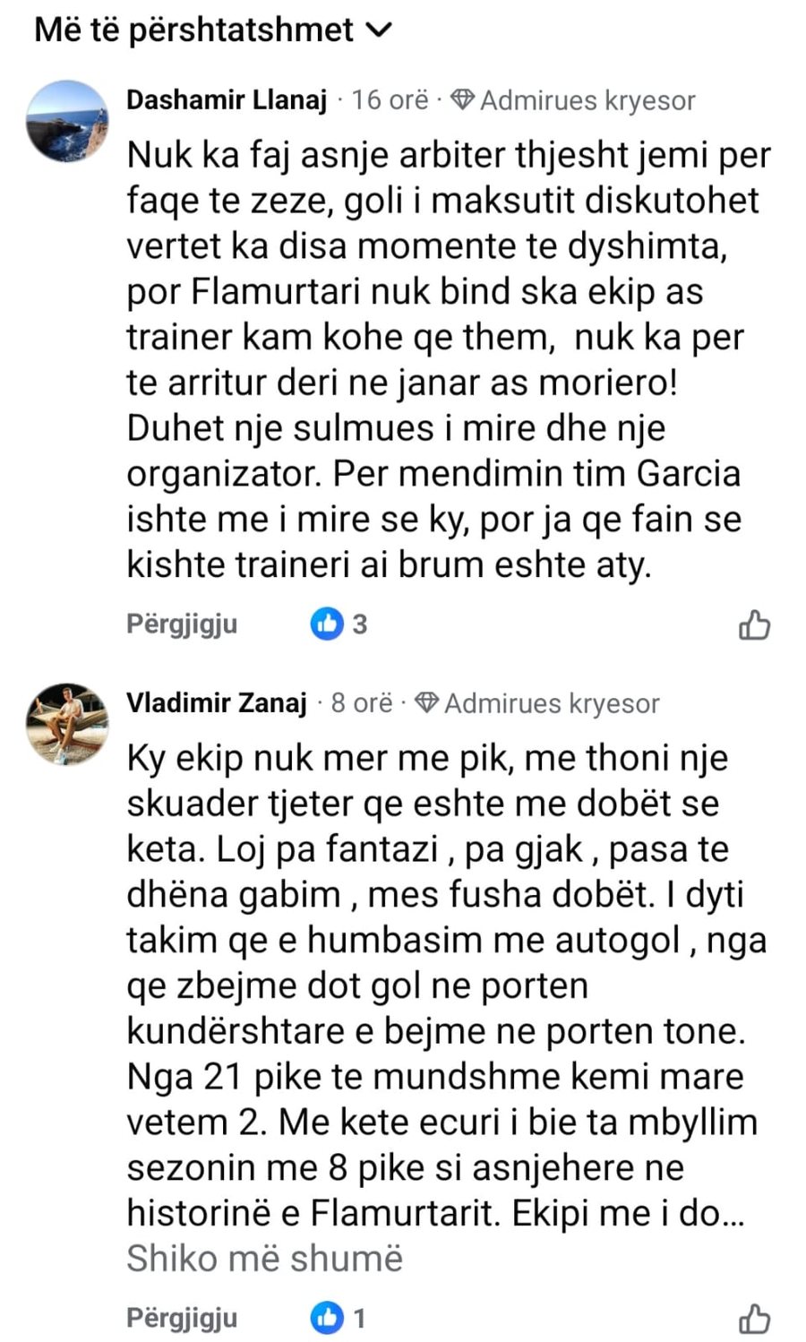 2 pikë në 7 javë, tifozët i bëjnë