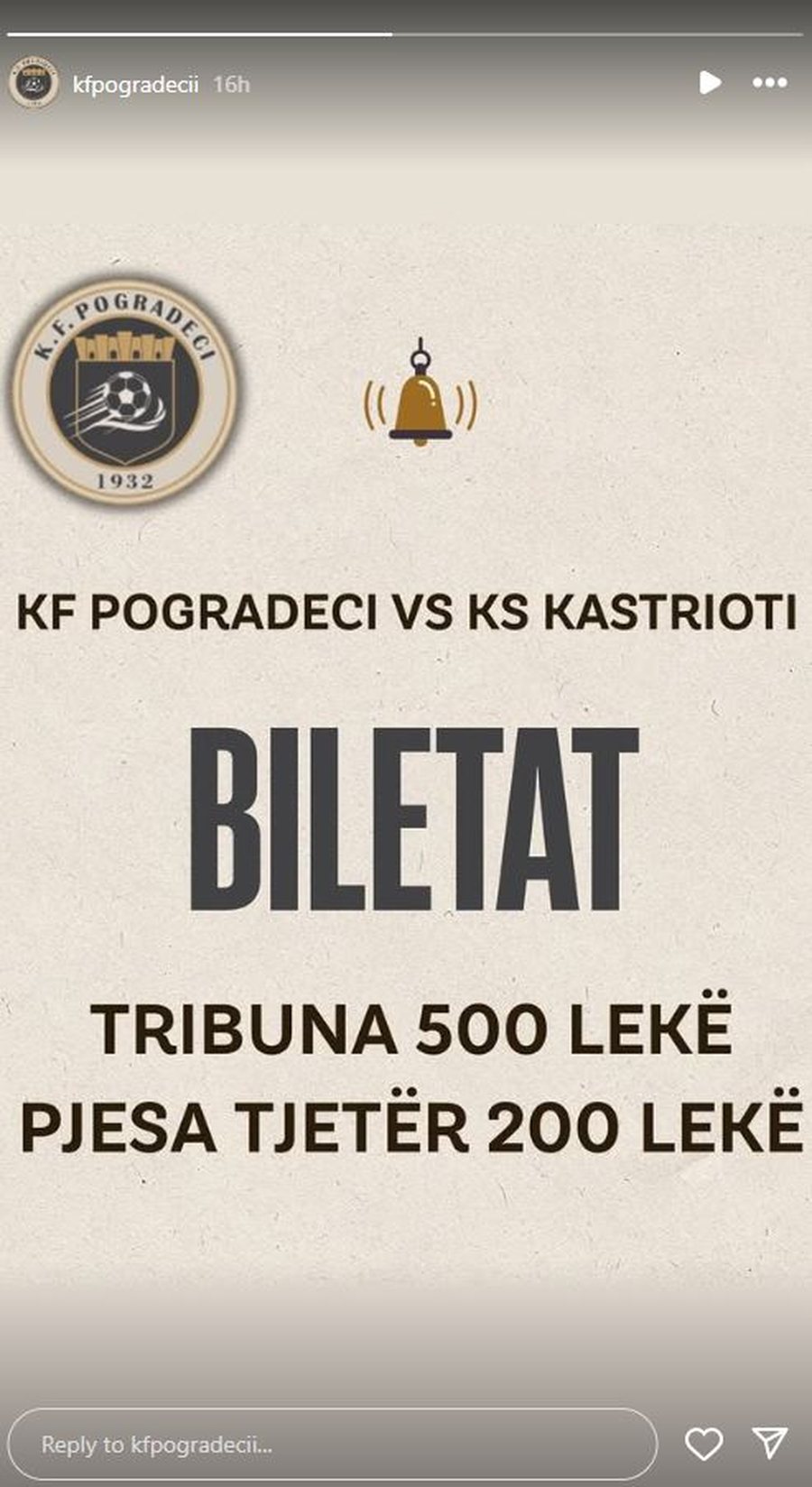 FOTO/ Dueli me Kastriotin, Pogradeci zbulon çmimet e biletave