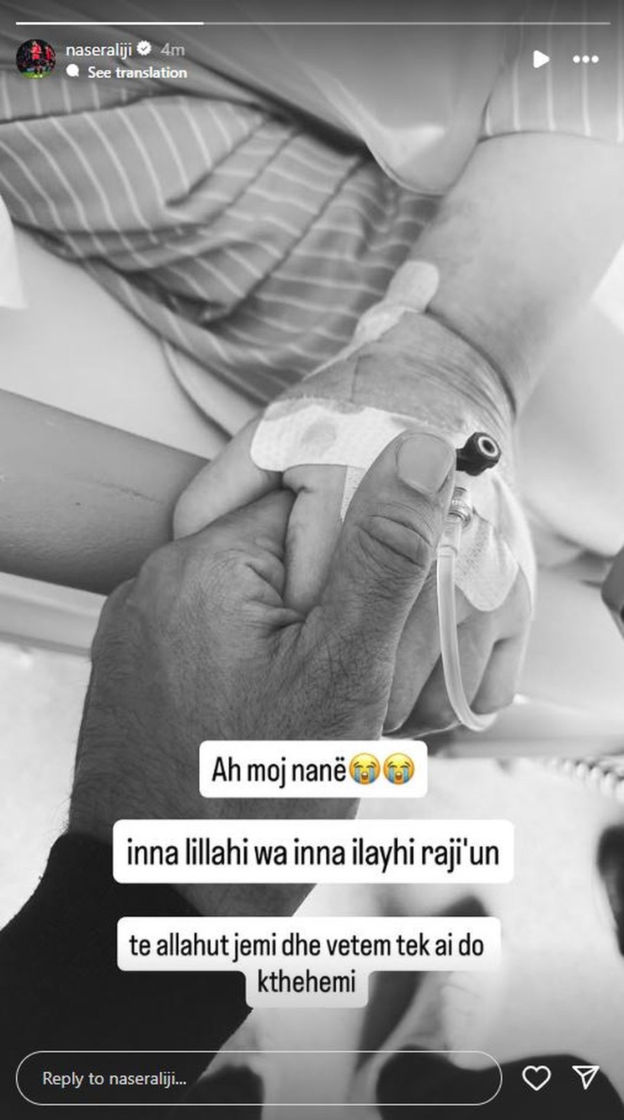 “Ah moj nanë”, Naser Aliji bën postimin PREKËS pas