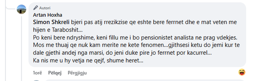 Atentati në Rinas mpleks Artan Hoxhën me komentuesit: Ngatërroni