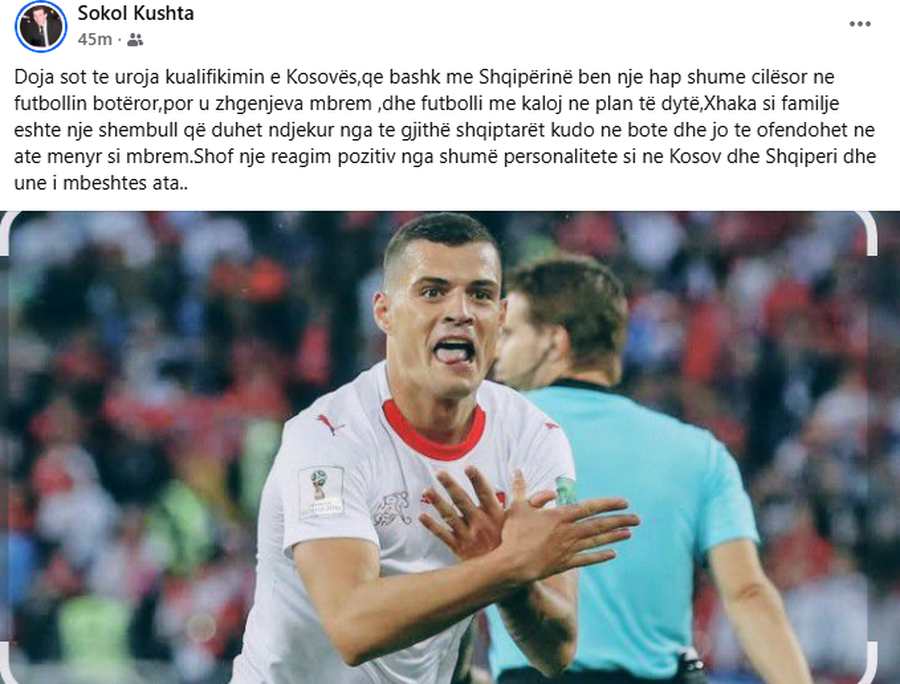 U fërshëllye nga i gjithë stadiumi, Sokol Kushta reagon për