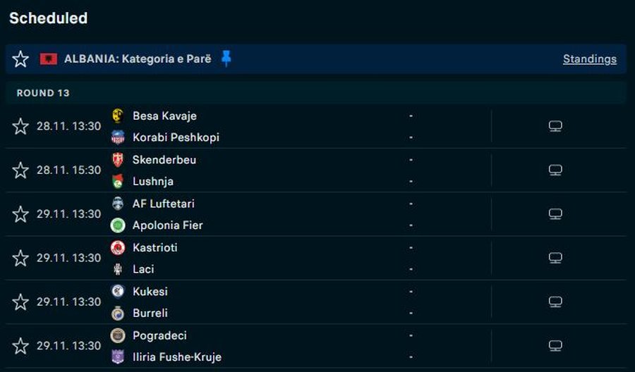 Kategoria e Parë si Superiorja, zbulohen kur do të zhvillohen ndeshjet
