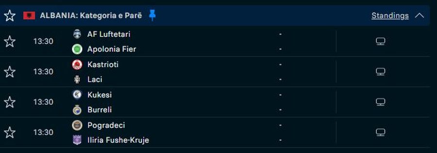 8 ekipe zbresin në fushë, 4 ndeshje luhen në Kategorinë e