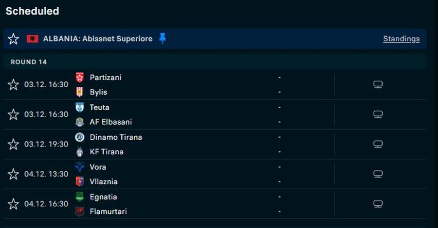 Në mesjavë ekipet e Superiores përplasin