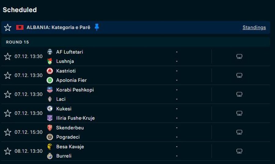 Kategoria e Parë kthen “fokusin” nga java e 15-të,