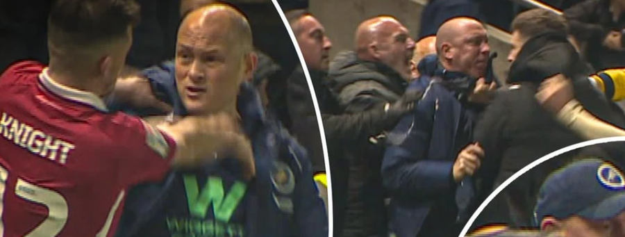 VIDEO/ Plas grushti në Championship, përplasen edhe trajnerët e