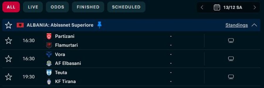 Nga Tirana në Elbasan dhe Durrës, Superiorja luan disa nga NDESHJET e