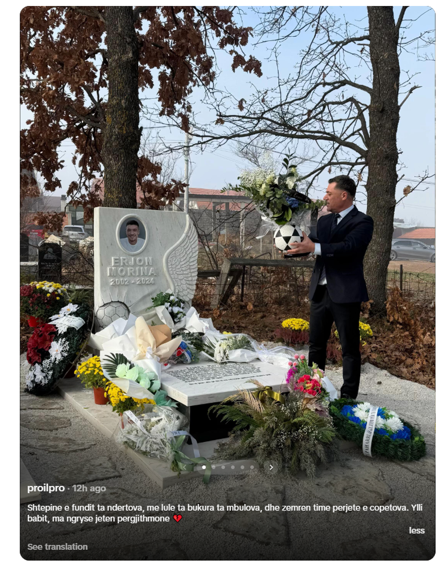 1 vit nga vdekja e Erjon Morin&euml;s, babai i futbollistit shqiptar i