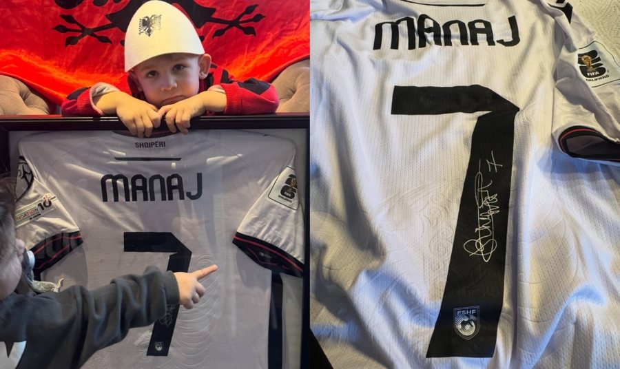 FOTOLAJM/ Fanella historike e golit n&euml; Leskovc, zyrtari i FSHF-s&euml; dhe