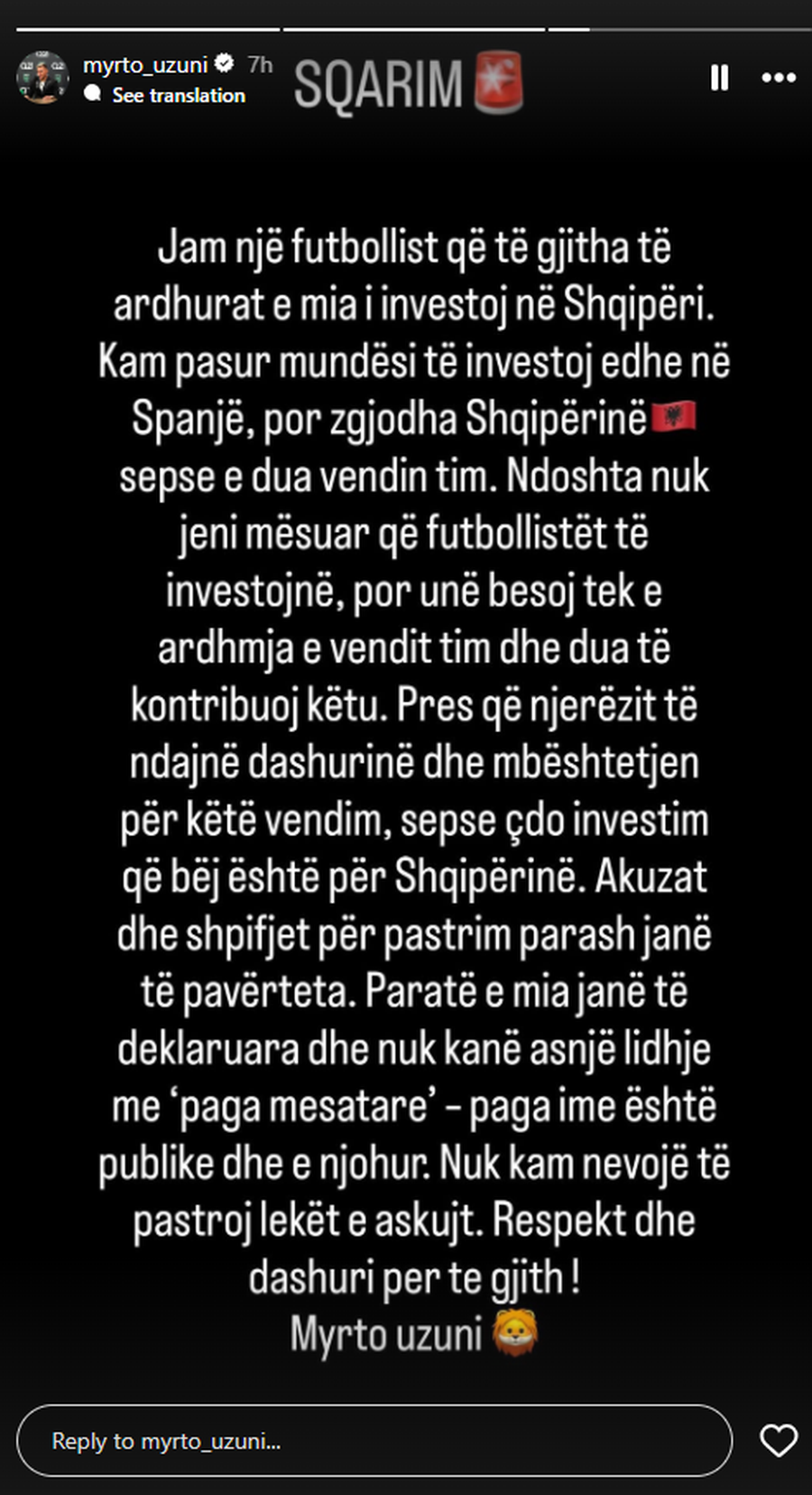 &ldquo;S&rsquo;kam nevoj&euml; t&euml; pastroj lek&euml;t e askujt&rdquo;, Myrto