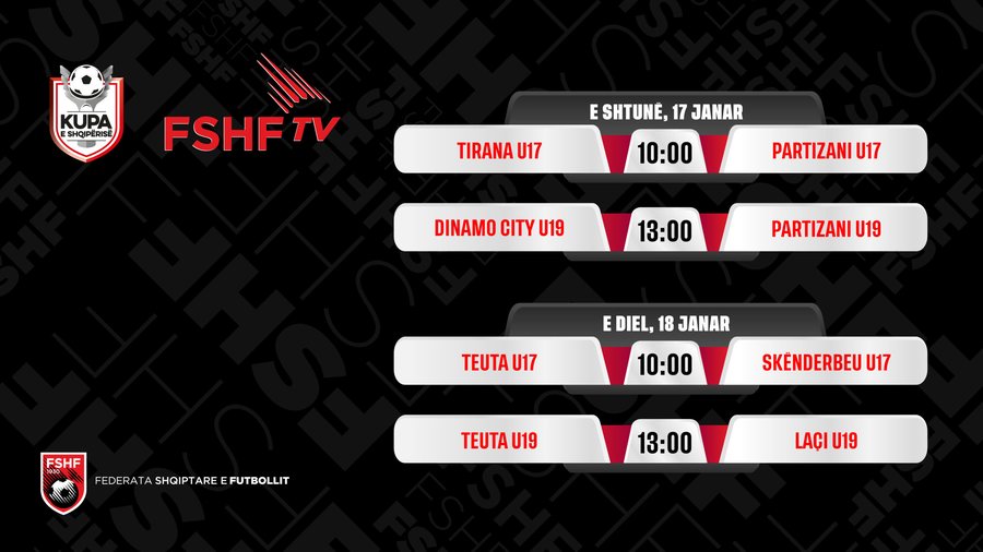 Kupa e Shqip&euml;ris&euml; U-17 & U-19/ Rruga drejt finales kalon nga