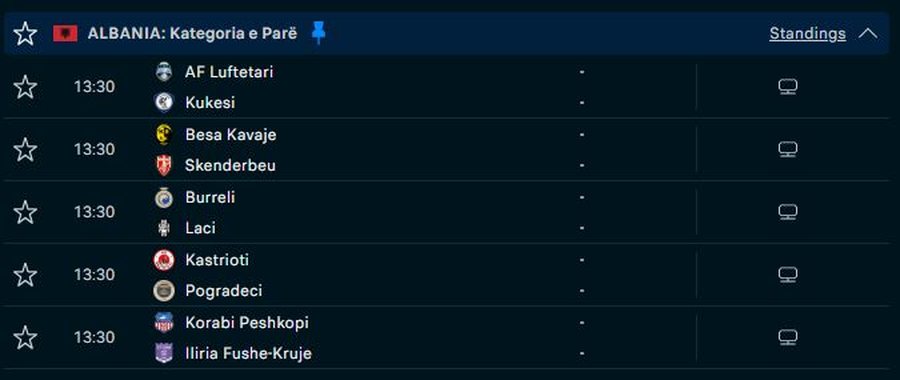 10 ekipe zbresin n&euml; fush&euml;, Kategoria e Par&euml; merr v&euml;mendjen