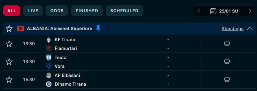 Luhen ndeshja e prapambetur Tirana &ndash; Flamurtari dhe 2 takime t&euml;