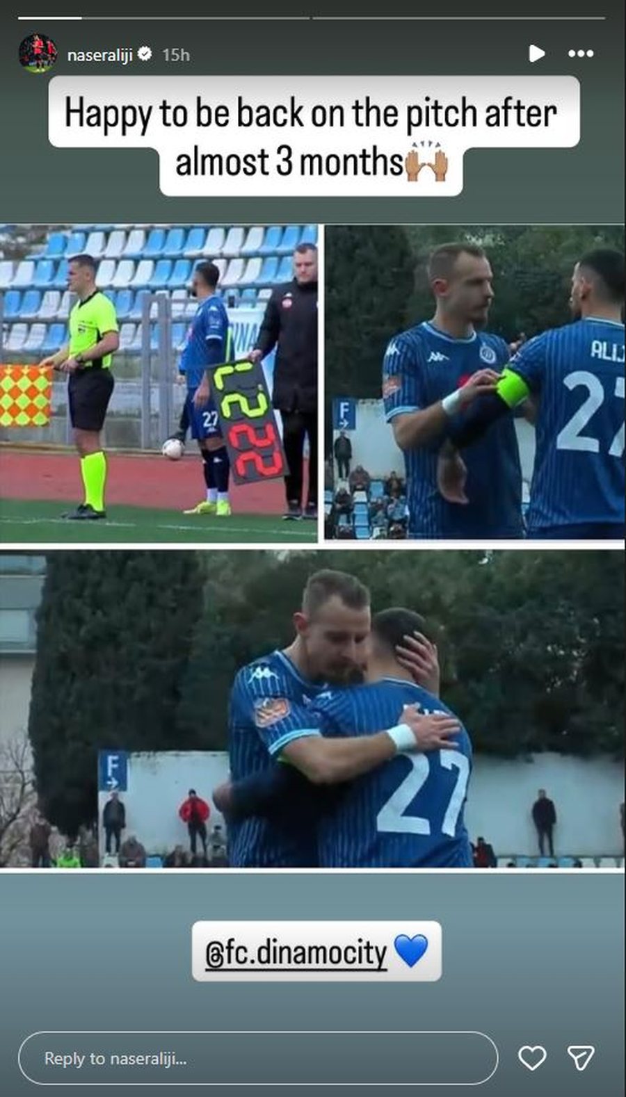 Hyri n&euml; fush&euml; si z&euml;vend&euml;sues dhe mori shiritin e kapitenit,