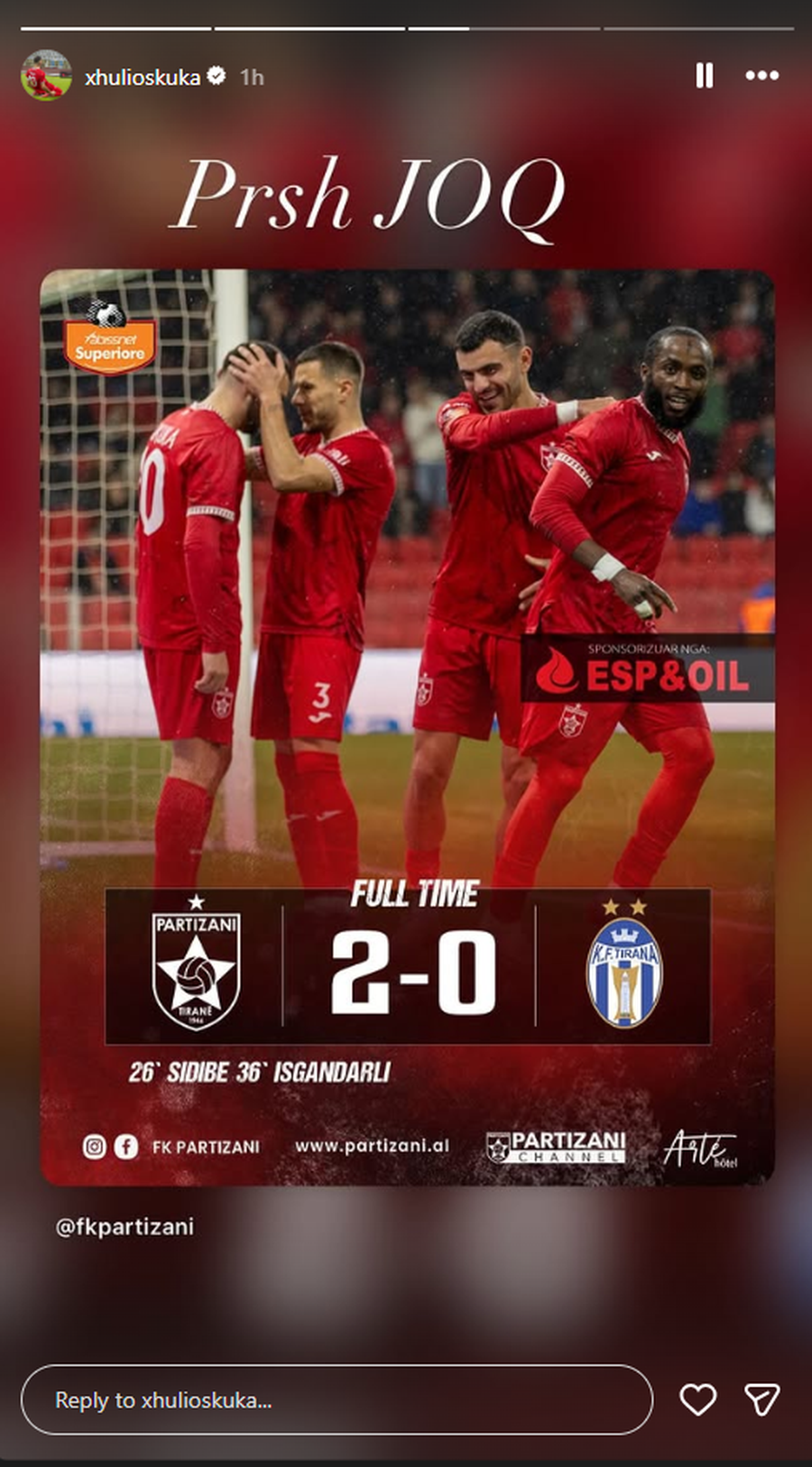 "Makth" i tyre n&euml; fush&euml;, Xhulio Skuka tallet me Tiran&euml;n