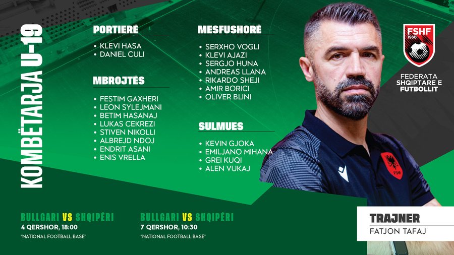 Miq&euml;soret me Bullgarin&euml;/ Trajneri Tafaj publikon list&euml;n, ja kur