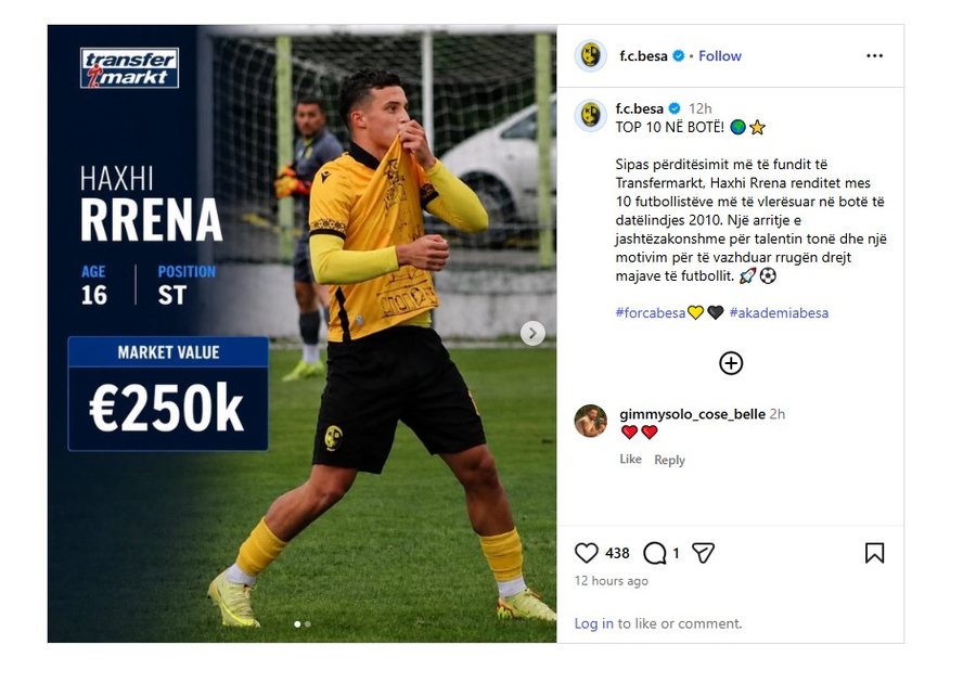 Besa "mrekullohet" nga talenti i Komb&euml;tares, sulmuesi i fut