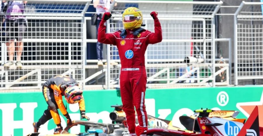 Fitorja e par&euml; me Ferrarin, Lewis Hamilton i jep fund pritjes! Mbaron