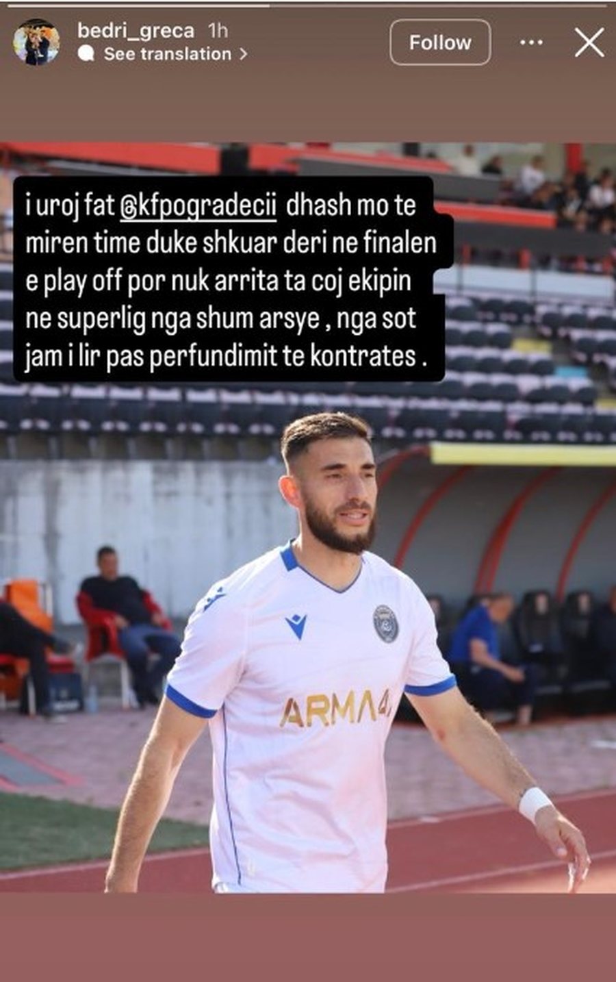 ZYRTARE/ &Euml;sht&euml; shpallur kampion n&euml; Superiore dhe ka luajtur me