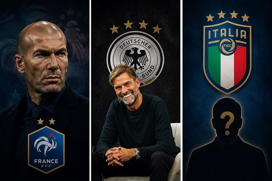 Nga &ldquo;Zizou&rdquo; me Franc&euml;n te Gjermania e Klopp, Italia merr