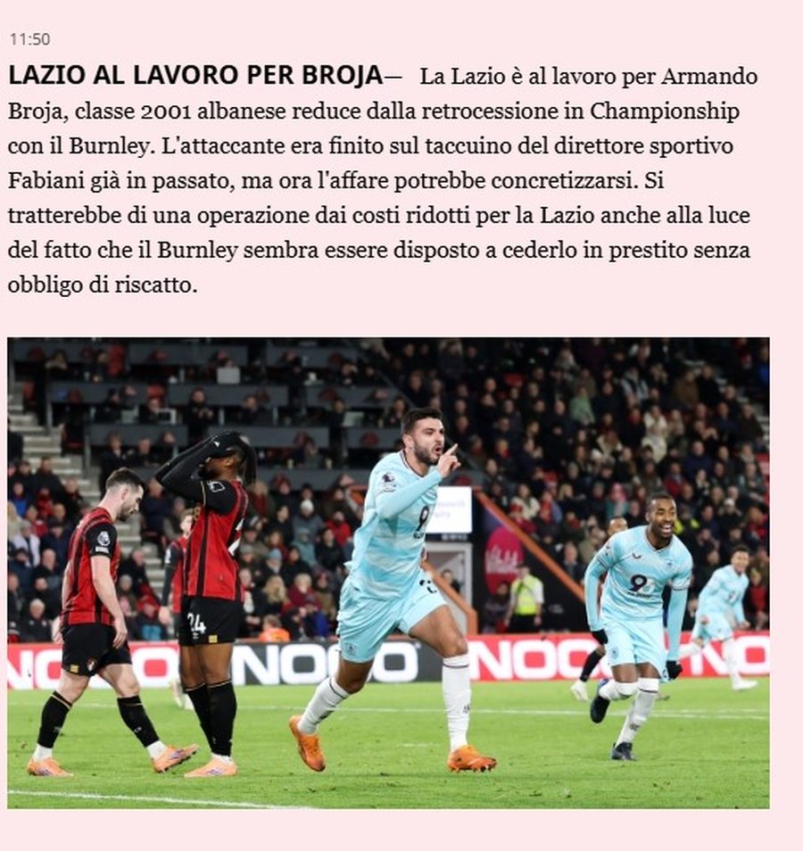 Armando Broja largohet p&euml;rfundimisht nga Burnley? Mediat n&euml; Itali e