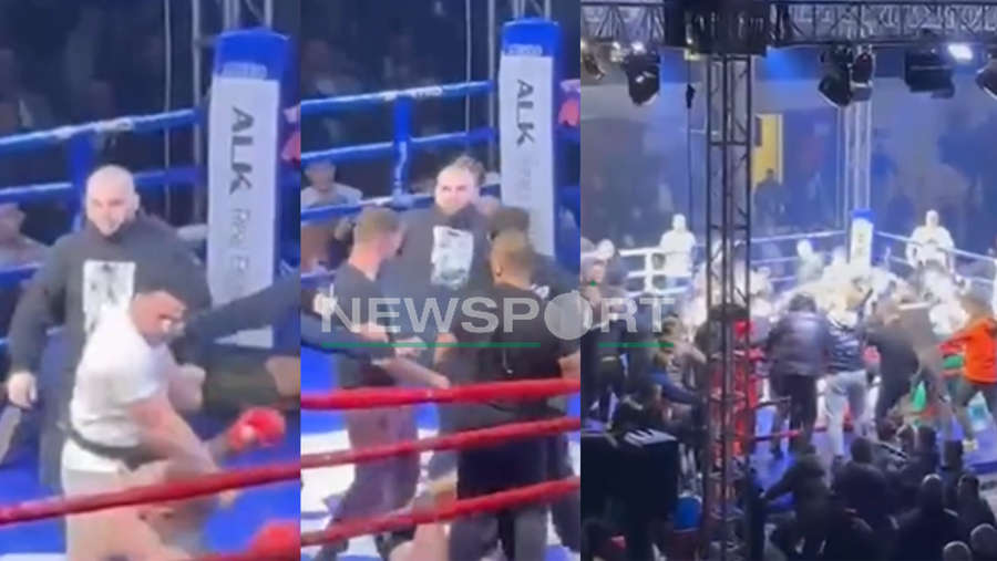 E TURPSHME/ Pamje t&euml; R&Euml;NDA nga Serbia! Dueli i &ldquo;kick-box&rdquo;
