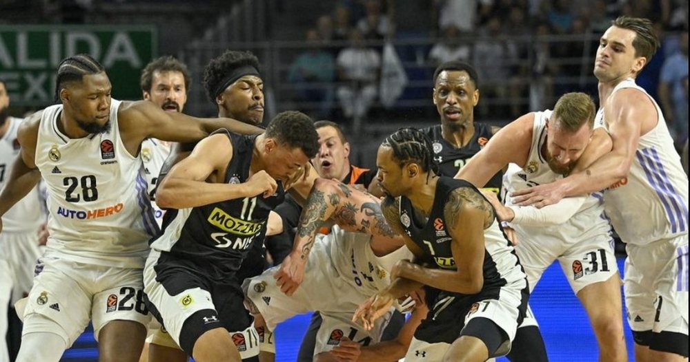 VIDEO/ SHERR MASIV në ndeshjen e basketbollit mes Real Madrid dhe Partizan