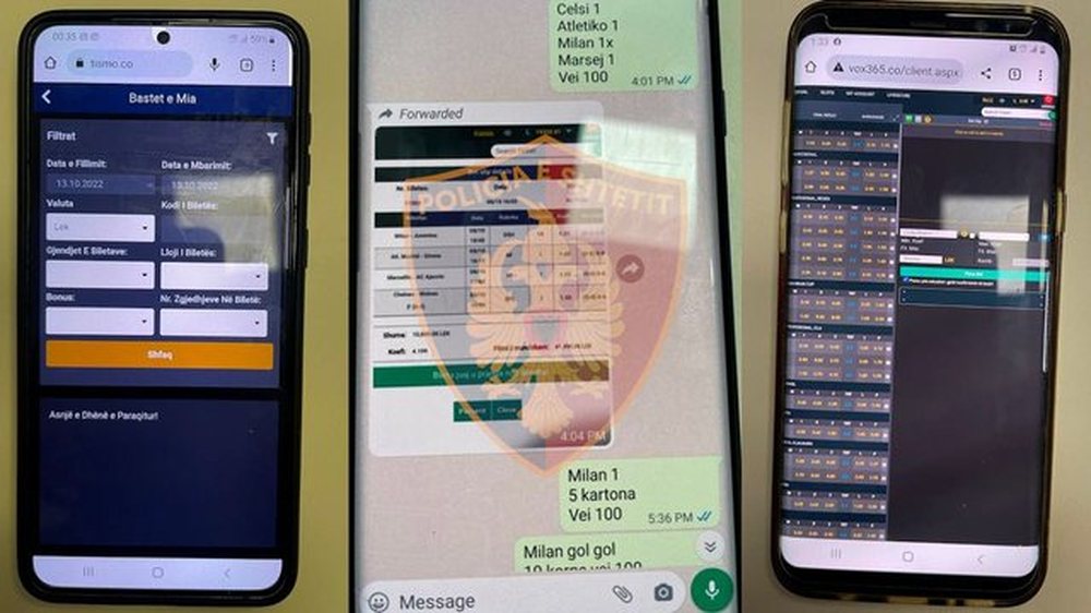 Vendosnin baste sportive përmes telefonit, arrestohen 7 persona në
