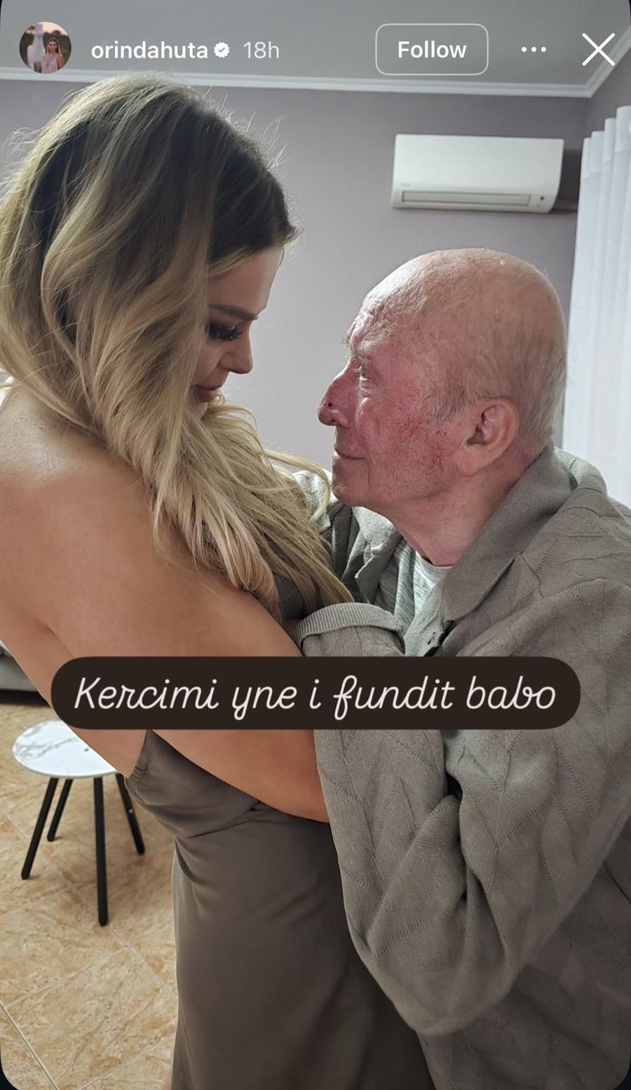 Orinda Huta humb të atin: "Ishe bekim në jetën time"