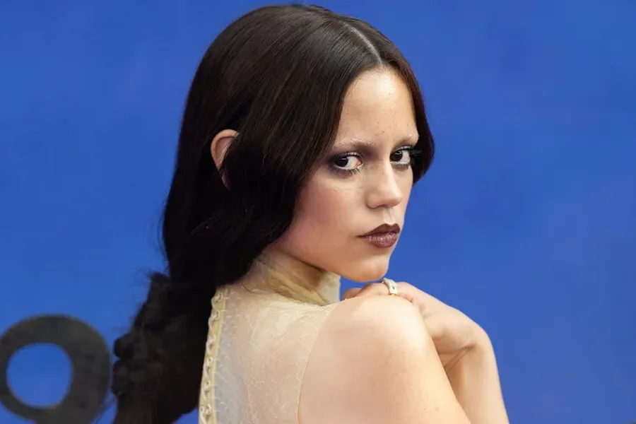 Fustani i Jenna Ortega-s duket si lëkurë e zhveshur dhe fansat