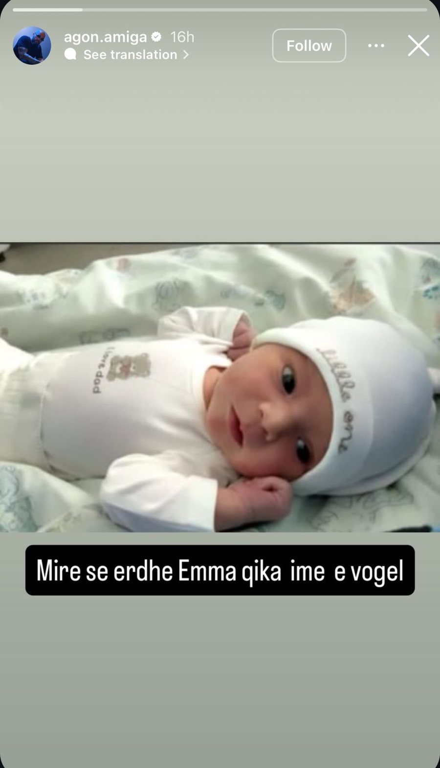 Agon Amiga zbulon papritur se është bërë baba për