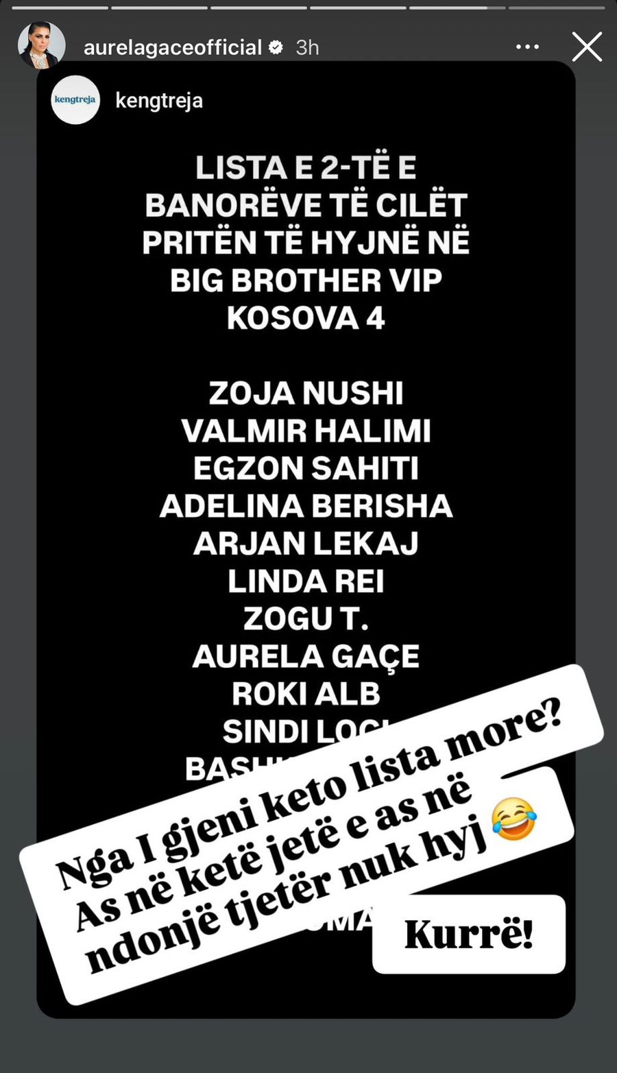 Nëse s'do qeshte, do thonim që Aurela Gaçe e hodhi