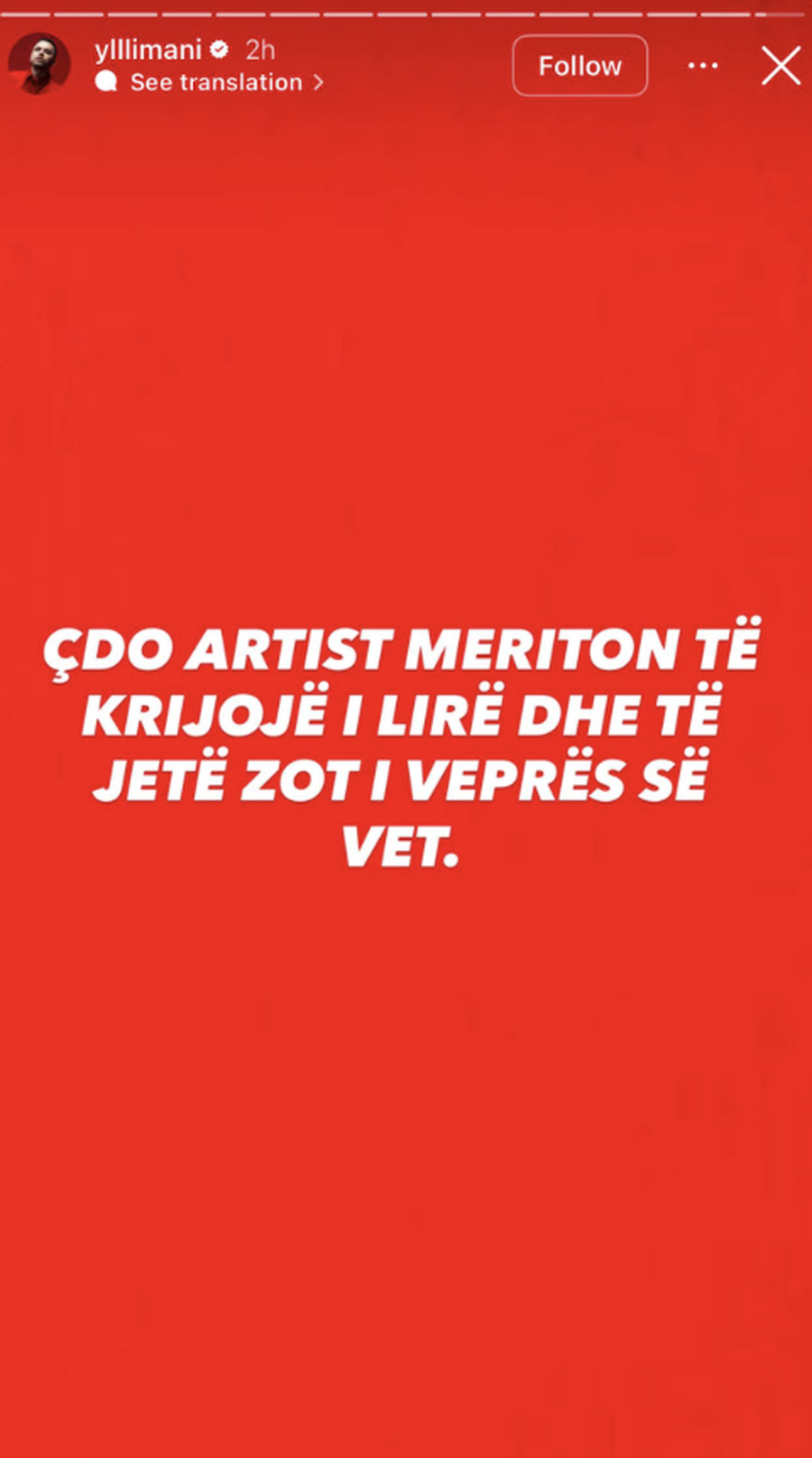 Ylli Limani në mbështetje të Gjestit: “Çdo artist