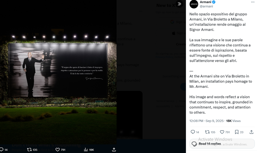 Zbulohen testamentet e Giorgio Armani-t: Çfarë ndodh me